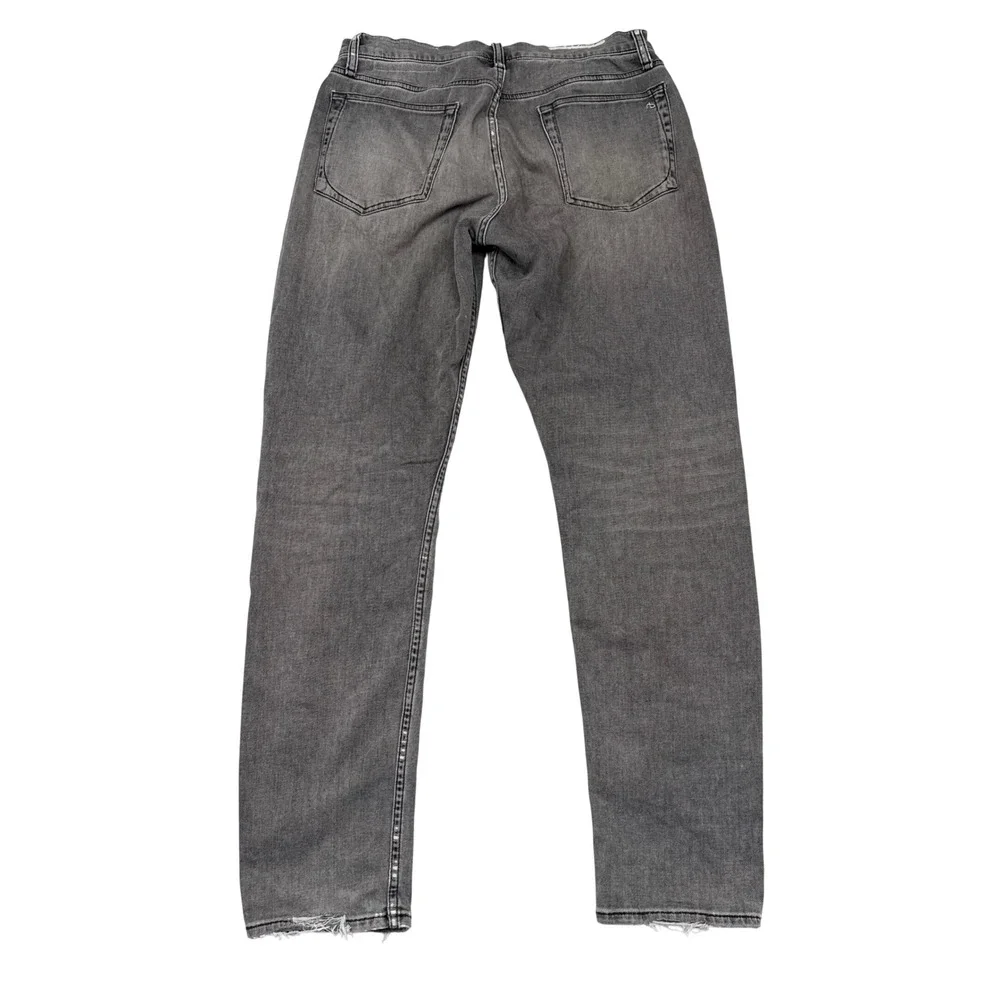 Rag & Bone Jeans Mens Size 30 x 32 Gray Denim Fit 2 Slim Distressed Casual